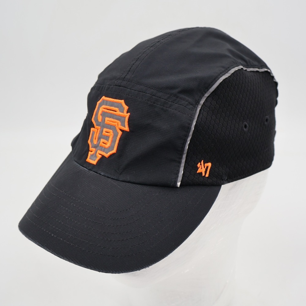 '47 San Francisco Giants Hat Mens OSFA Black Performance Mesh 5-Panel Cap